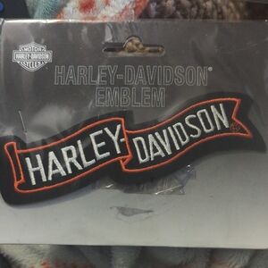 Harley-Davidson Black and Orange Banner Emblem Patch